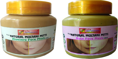 

CTS NITYANAND PURE NATURAL MULTANI MITTI ROSE FACE MASK AND ALO VERA FACE MASK / PACK(220 g)