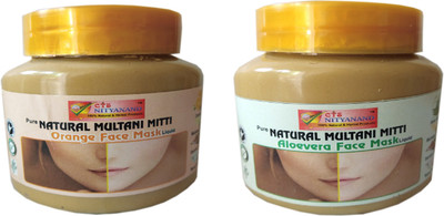

CTS NITYANAND PURE NATURAL MULTANI MITTI OREANGE FACE MASK AND ALO VERA FACE MASK / PACK(216 g)