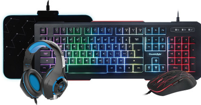 

Cosmic Byte Gaming Essentials Combo (Keyboard, Mouse, Mousepad, Headphone) Gaming Accessory Kit(Black, For PC)