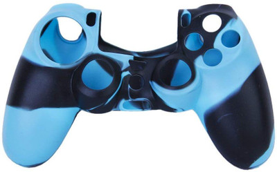 

Microware Silicone Protective Skin Case Cover Gaming Accessory Kit(Black & Blue, For PS4)