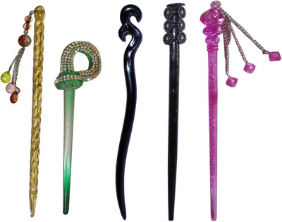 

elated Combo of Multi Color Juda Sticks Bun Stick(Multicolor)