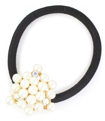 

Vorra Fashion Pearl Stone Black Color Hair Rope Rubber Band(Black)