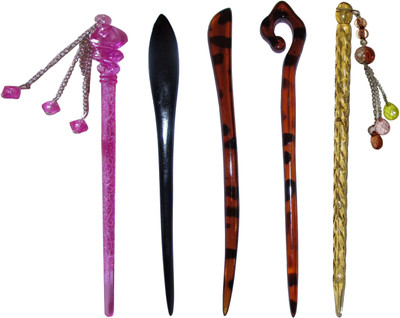 

AISH Combo of Multi Color Juda Sticks Bun Stick(Multicolor)