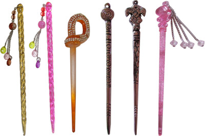 

FabSeasons Winter Combo of Multi Color Juda Sticks Bun Stick(Multicolor)