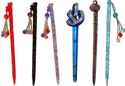 

embezzle Combo of Multi Color Juda Sticks Bun Stick(Multicolor)