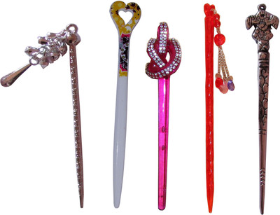 

FAN Combo of Multi Color Juda Sticks Bun Stick(Multicolor)