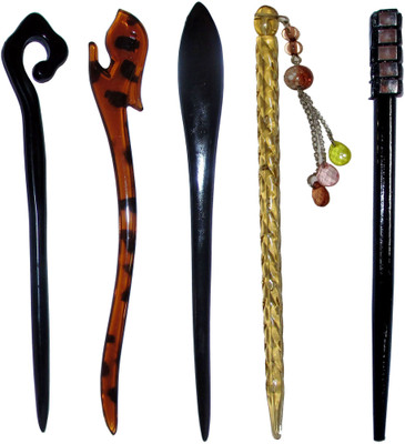 

eloquent Combo of Multi Color Juda Sticks Bun Stick(Multicolor)