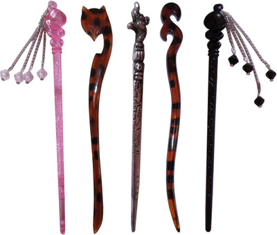 

enmity Combo of Multi Color Juda Sticks Bun Stick(Multicolor)