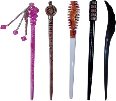 

Creat Combo of Multi Color Juda Sticks Bun Stick(Multicolor)