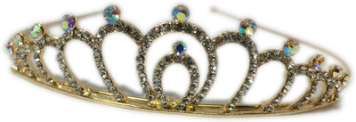 

New Arihant Traders Princes Crown/Head band with stone (Golden) Head Band, Hair Accessory Set, Hair Band(Gold)