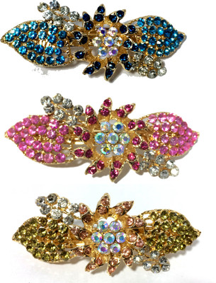 

New Arihant Traders NATHACL06 Hair Clip, Hair Accessory Set, Back Pin, Hair Pin(Blue, Pink, Gold)