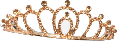 

New Arihant Traders Princes Crown/Head band with stone (Metallic Gold) Head Band, Hair Band, Hair Accessory Set(Gold)