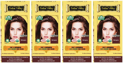 

Indus Valley 100% Organic Botanical Mahogany (Set of 4) Hair Color(Mahogany)
