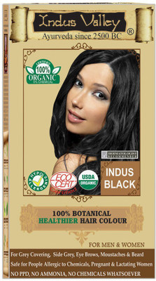 

Indus Valley 100% Organic Botanical Indus Black - One Touch Pack Herbal Hair Color(Indus Black)