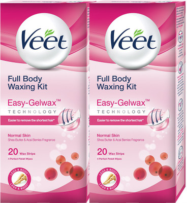 

Veet Full Body Normal Skin Waxing Kit Strips(40, Set of 2)