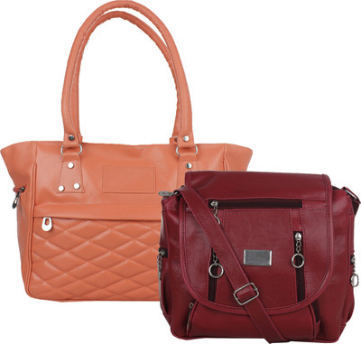

Element Cart Sling Bag(Tan, Maroon), Maroon;tan