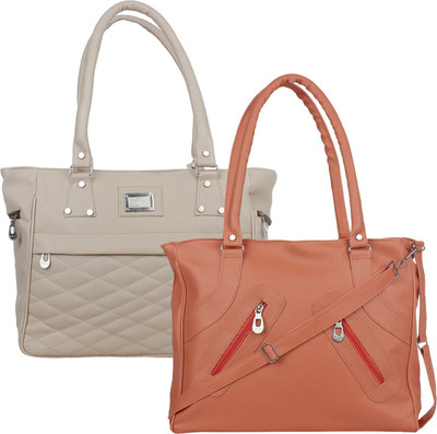 

Element Cart Hand-held Bag(Tan, Grey), Grey;tan