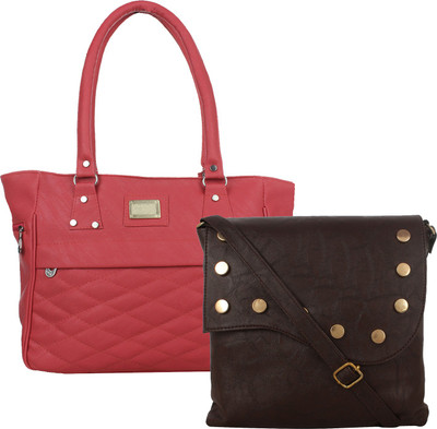 

Fillin Cart Sling Bag(Pink, Brown), Brown;pink