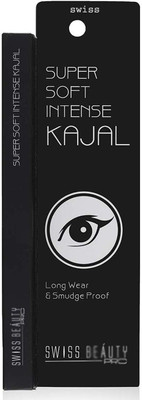 

Swiss Beauty Pro Super Soft Intense Kajal ~ Smudge Proof + Long Waering ~ Dark Black Shade ~ Made In Taiwan ~ 1.2 gm(Jet Black)