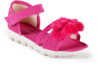 

KITTENS Girls Velcro Flats(Pink, Fuschia
