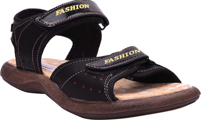 TWIN Boys & Girls Velcro Strappy Sandals(Black
