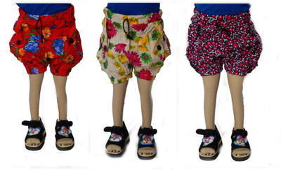 BG Short For Girls Casual Floral Print Cotton(Multicolor, Pack of 3) Flipkart