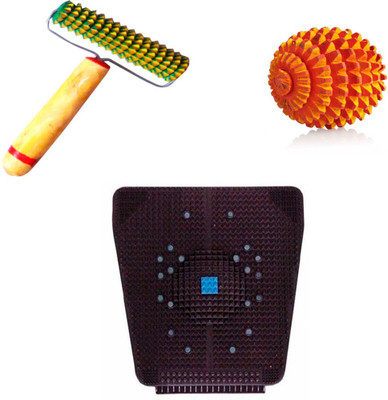 

ATTRACTIVE Relief Mat And Acupressure Wooden Accessories Gym & Fitness Kit