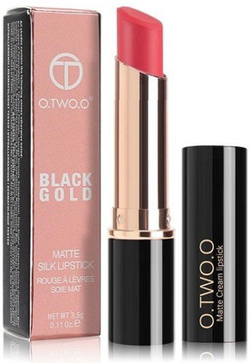 

O.TWO.O N6032 : Black Gold Matte Silk Lipstick - Waterproof, Long-Wearing, Full-Coverage, Rich, Vivid Shade, Non Drying Velvet Matte Finish Lipstick(N6032A11)