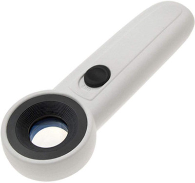 AMICIKART High Power 40x Lighted Magnifying Glass Hand Held 40X High Power 40x Lighted Magnifying Glass(White)
