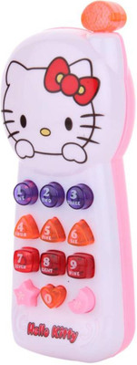 

kidztoyzone kidztoy Hello Kitty Musical Toy Phone with Music and Light for Kids(Pink)