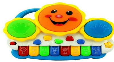 

Grypton Drum Keyboard Musical Toys with multi lights (Multicolor)(Blue)