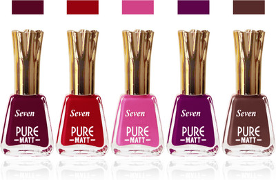 

Seven Nail Polish combo Set of 5 multicolor 7(Pack of 5)