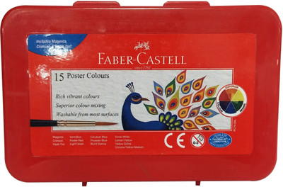 

Faber-Castell 15 Poster Colours(Plastic Box)(Set of 15, Assorted)