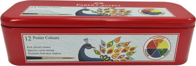 

Faber-Castell 12 Poster Colours ( Tin Box)(Set of 12, Assorted)