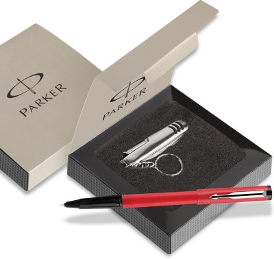 Parker Beta Std CT Ball pen Red with S.knife Pen Gift Set