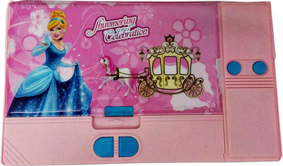 

Art Box Jumbo Jumbo magnetic, dual side opening, for girls Art Plastic Pencil Box(Set of 1, Pink)