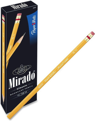 

Paper Mate Mate Mirado Woodcase Pencils, HB #2, Yellow Barrel, 12 Count Pencil(Graphite Black)