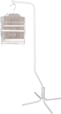 

Aquapetzworld 4 Leg Bird Cage Stand Bird Play Stand with Cage(White) Bird House