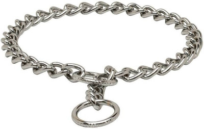 

Sicons Dog Choke Chain Plain Silver Length 2 feet No.12 (Small) 60 cm Dog Chain Leash(Silver)