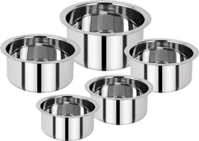 Renberg Steel without Lid Tope Set  (Stainless Steel)