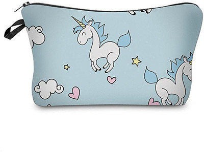 

MK Cosmetic Case Coins Purses Unicorn Printed Handbags Children Pencil Pouch Girl Horse Makeup Bags Pouch(Multicolor, Blue), Blue;multicolor