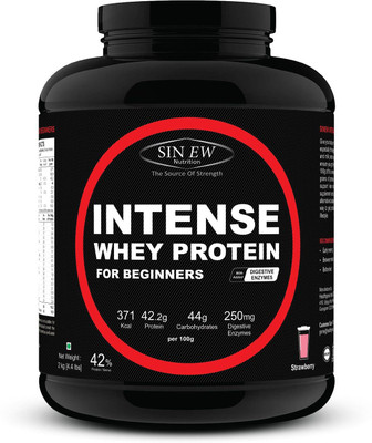 

Sinew Nutrition Intense Whey Protein for Beginner's, Protein Supplement Whey Protein(2 kg, Strawberry)