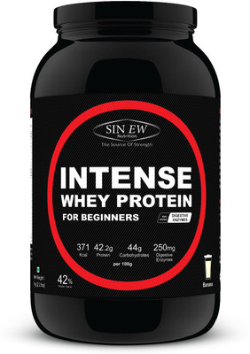 

Sinew Nutrition Intense Whey Protein for Beginner's, Protein Supplement Whey Protein(1.0 kg, Banana)