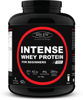 

Sinew Nutrition Intense Whey Protein for Beginner's, Protein Supplement Whey Protein(2 kg, Banana)