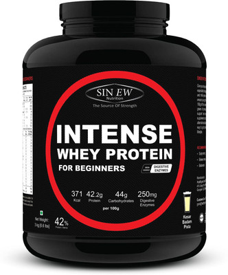 

Sinew Nutrition Intense Whey Protein for Beginner's, Protein Supplement Whey Protein(3 kg, Kesar Badam Pista)