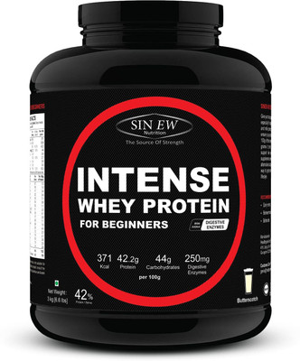 

Sinew Nutrition Intense Whey Protein for Beginner's, Protein Supplement Whey Protein(3 kg, Butterscotch)
