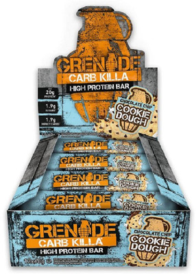 

Grenade Carb Killa High Protein Bar, Chocolate Chip Cookie Dough Protein Bars(720 g, NA)