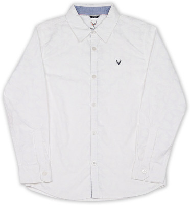 

Allen Solly Junior Boys Printed Casual White Shirt