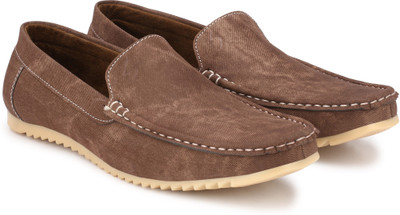 

Andrew Scott Brown Canvas Loafers For Men(Brown