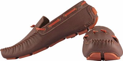 

tZaro Genuine Leather Brown Driving Shoes - Zimmer Driving Shoes For Men(Brown
